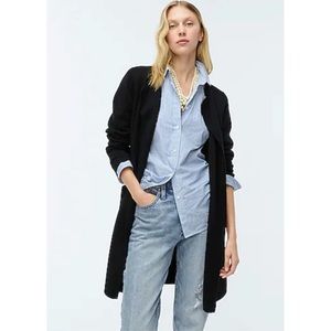 J Crew Juliette Collarless Sweater Blazer Size L